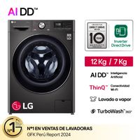 Lavaseca LG 12Kg WD12BVC2S6C Negro