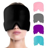Antifaz Gorro de Gel Frío para Dormir y Evitar Dolor Cabeza Migraña