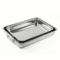 Bandejas de Acero Inoxidable para Horno y Cocina 2 piezas
