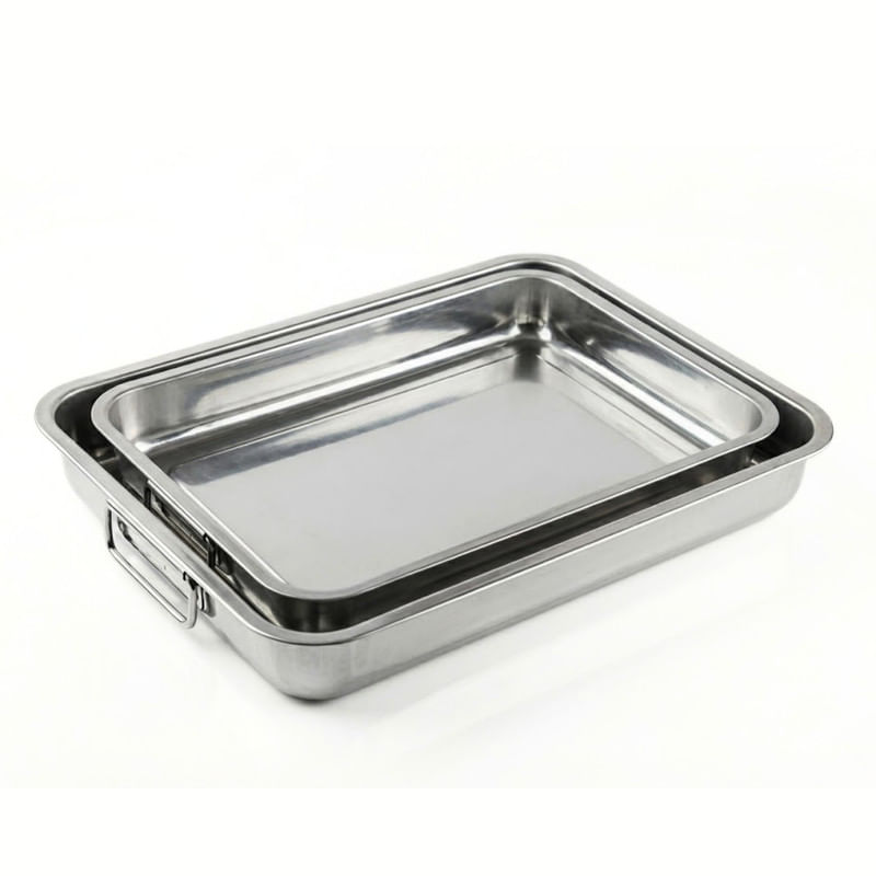 Bandejas de Acero Inoxidable para Horno y Cocina 2 piezas