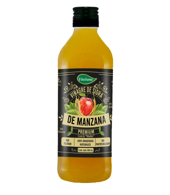 VINAGRE DE SIDRA DE MANZANA CON LA ""MADRE"" PREMIUM FITOSANA 500ML