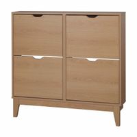 Mueble Zapatero 4 Puertas Natural 96x17x90cm Orange