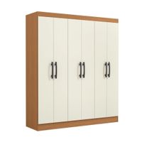 Ropero Bali Plus 6 Puertas MDP Canela/Blanco