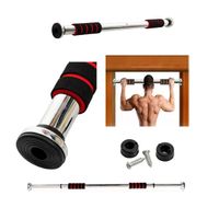 Barra Dominadas Larga Pull Up Expandible 62 A 100 Cm Puerta Rojo