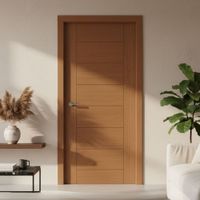 Puerta HDF Bosnia Enchapada Cedro 80x207cm Pama