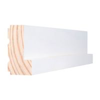 Marco de Madera Pino Pre Acabado Blanco 32x60x2440mm
