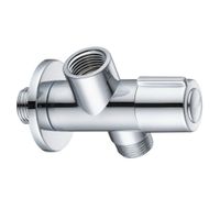 Llave de Paso 1/2"" Doble Salida para Inodoro y Bidet Metusa
