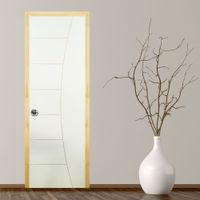 Puerta Prepintada Ruteada Bilbao 40x900x2070mm Ares