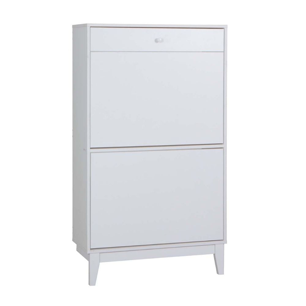 Mueble Zapatero 2 Puertas 1 Cajón Blanco 75x30x128.5cm Orange