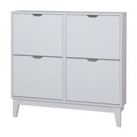 Mueble Zapatero 4 Puertas Blanco 96x17x90cm Orange