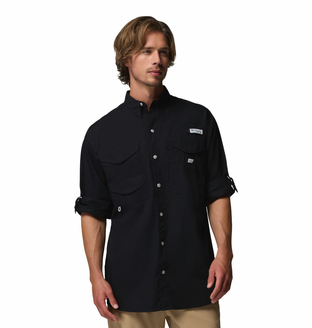 Camisa Para Hombre PFG Manga Larga Bonehead™ Negra Vestuario