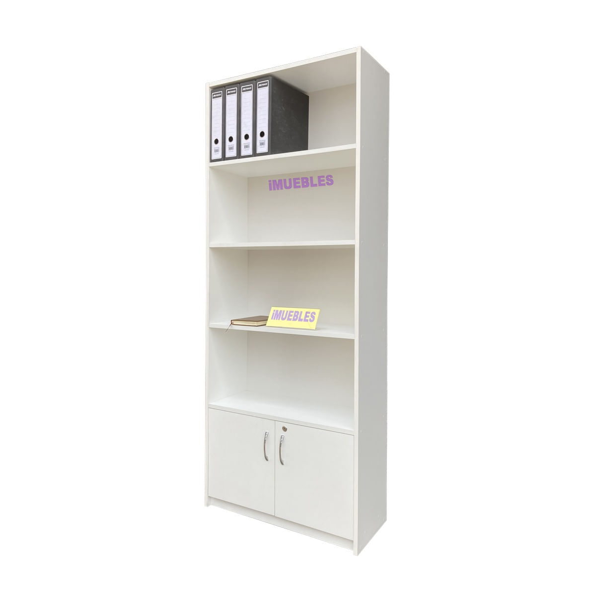 Estante de Melamina 80 cm con puertas bajas - TEMEL