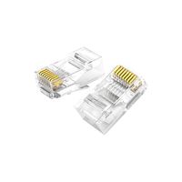 Conector Plug Cat 6 Ugreen x100un RJ45 8P8C Transparente NW120-60558