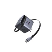 Cargador Ugreen 65W Gan Con Cable Retractil USB-C Carga Rapida X615-65824 Gris