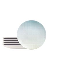 Kit Plato Postre Tramontina Polaris en Porcelana Decorada 21 cm 06 Piezas
