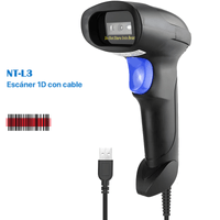 Lector De Código De Barras Netum L3 1d Con Cable Negro Usb