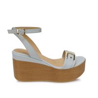 Sandalia D'Orsay Casual LINDA-2605 Celeste Viale Cuero