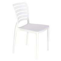 Silla Tramontina Summa Sofia en Polipropileno y Fibra de Vidrio Blanco con Respaldo Horizontal
