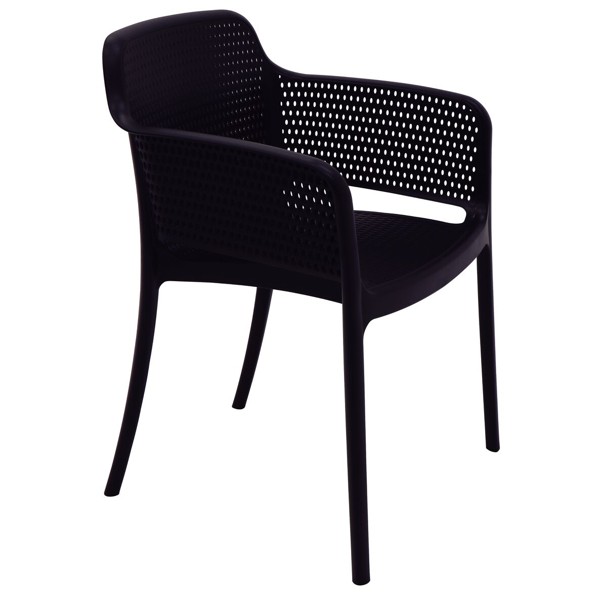 Silla Tramontina Summa Gabriela en Polipropileno y Fibra de Vidrio Negro