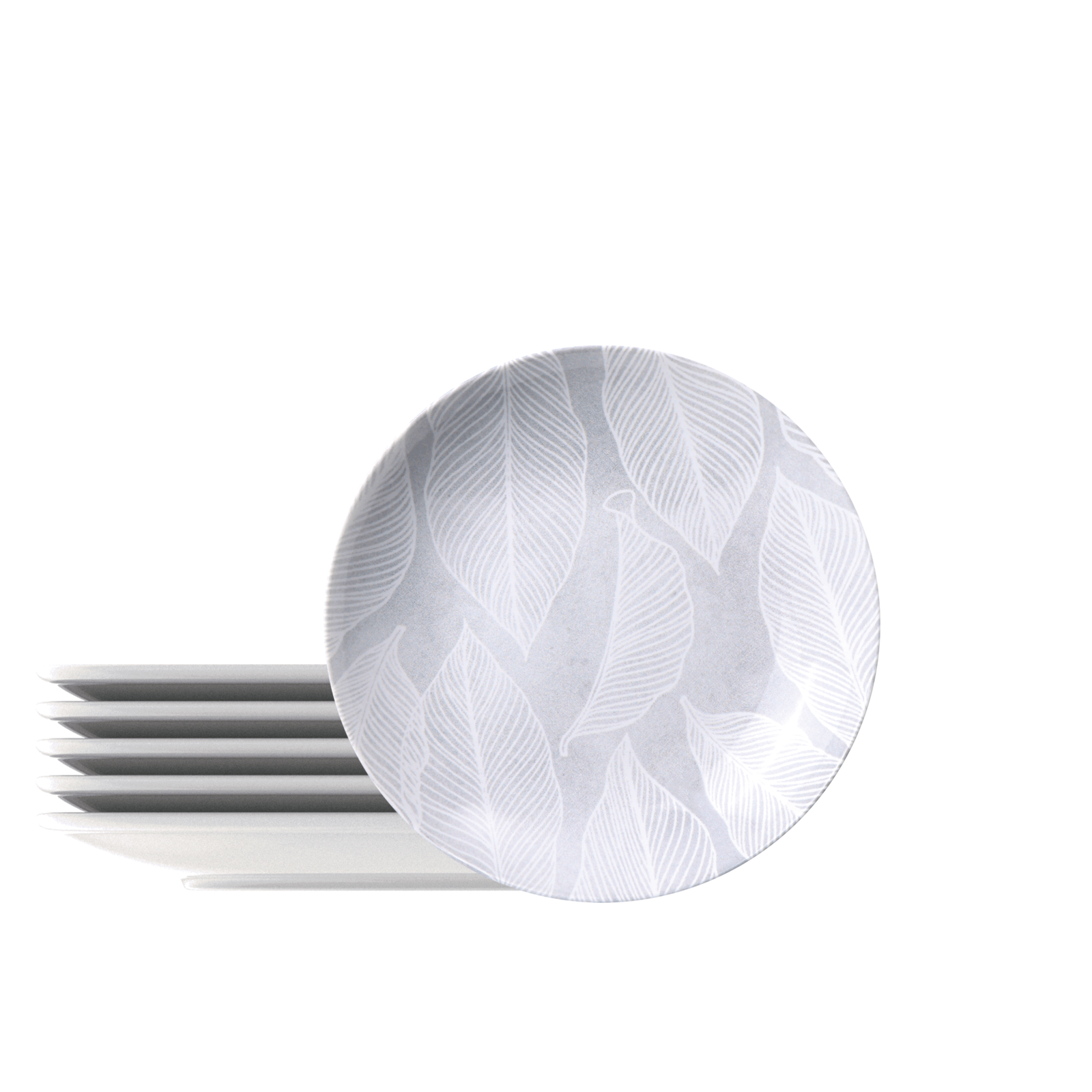 Kit Plato Hondo Tramontina Arbo en Porcelana Decorada 21 cm 6 Piezas