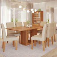 Juego De Comedor Ariela 8 Sillas Marrón