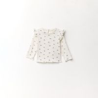 Polo Bebé Niña Sfera Rib Aop Flores Blanco
