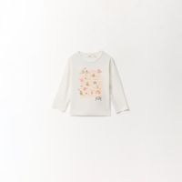 Polo Bebé Niña Sfera Cuadro Figuras Blanco