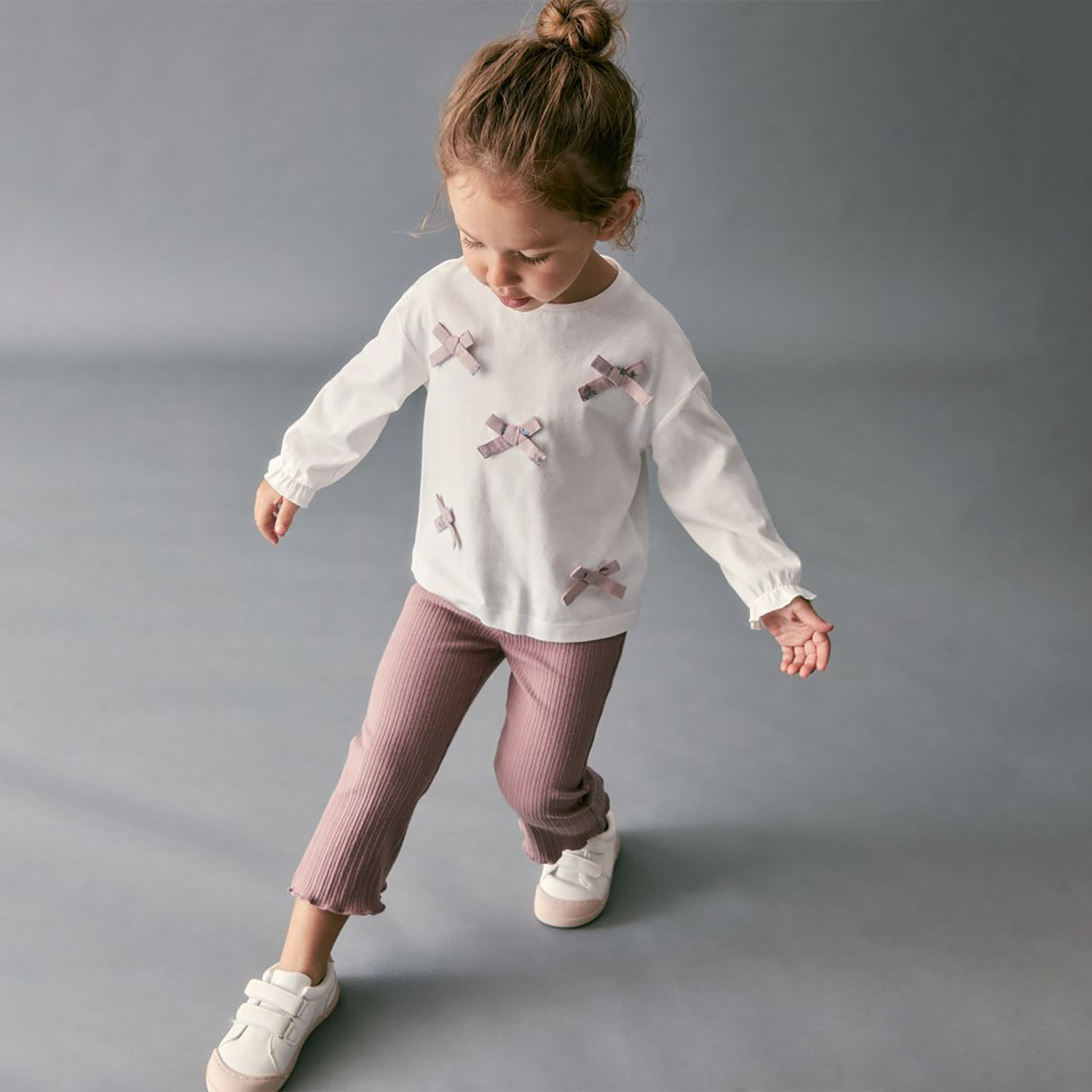 Legging Bebé Niña Sfera Rib 2X2 Liso Mx Morado