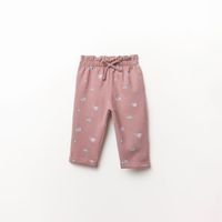 Pantalón Bebé Niña Sfera Aop Flores Morado