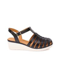 Sandalia Franciscana Casual DENI-2602 Negro Viale Cuero