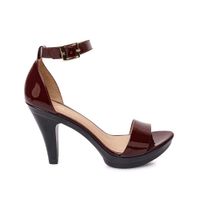 Sandalia D'Orsay Casual ALE-2602 Rojo Viale Cuero