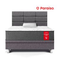 Dormitorio Boxet PARAISO Blocks Su Majestad 1.5 Plazas Gris