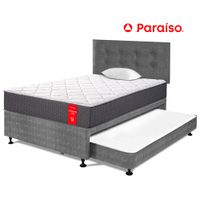 Dormitorio Diván PARAISO Su Majestad De Lujo 1.5 Plazas Charcoal