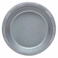 Plato descartable N°9 plata OLEGO x12un