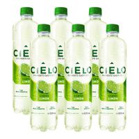 Pack Agua con Gas CIELO Sabor a Limón Botella 600ml x 6un
