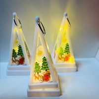 set de 3 Farolitos navideños a pilas colgantes con luz ámbar