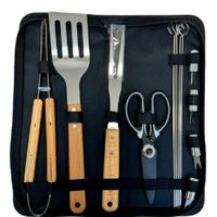 Set de Utensilios Parrilleros de 15 Piezas con Estuche- 10390073