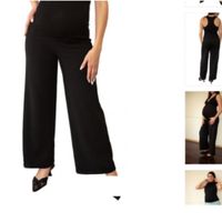 Pantalon Fresco De Tela Lino Con Bolsillos Para Embarazada / Maternidad Verde L