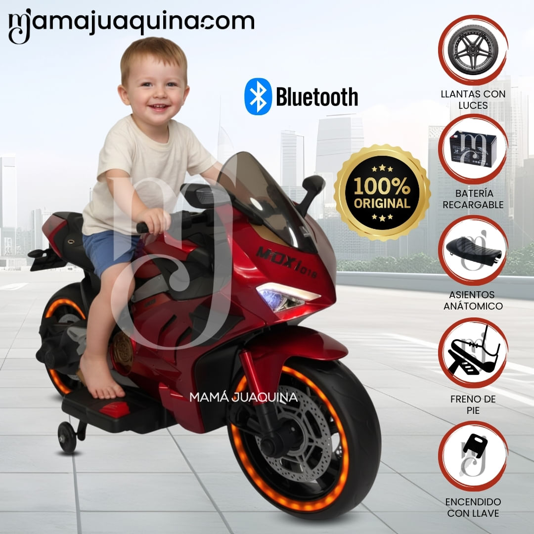 Moto a Batería para Niños «PANIGALE» de Lujo Rojo