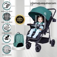 Coche Cuna De Lujo «DELTA II» con Mochila Pañalera Verde