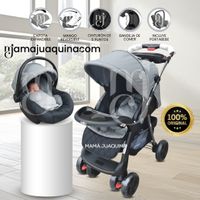 Coche Cuna Travel System «SWEET GARDIAN» con Porta bebé Gris Claro