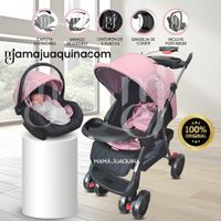 Coche Cuna Travel System «SWEET GARDIAN» con Porta bebé Rosa