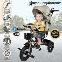 Triciclo Guiador 3 en 1 «FORT PREMIUM» USB Beige