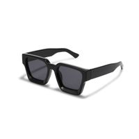 Lentes de sol Marco Rectangular Tendencia Personalizada Estilo Femenino - Negro