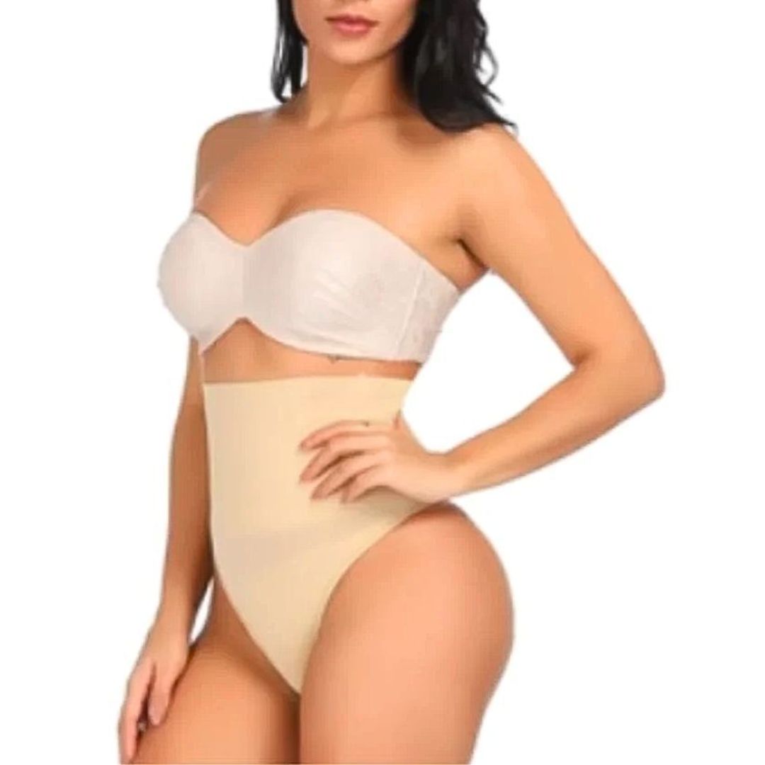 3 en 1 Faja reductora calzón cinturilla avispa de microfibra con varillas y levanta glúteo L/XL Bei