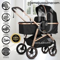 Coche Moisés Travel System «MUNICH GOLD» de Lujo Negro