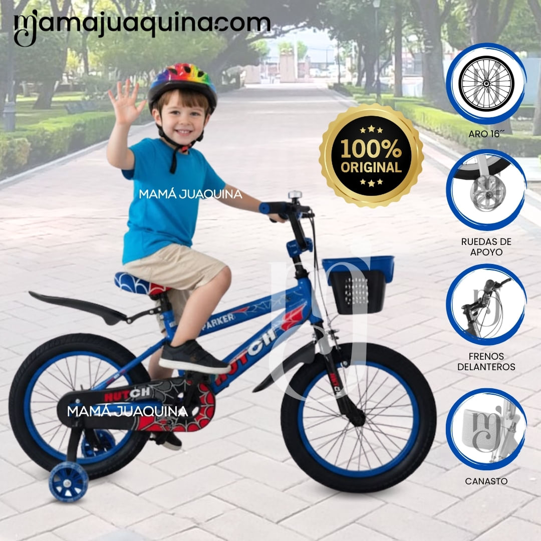 Bicicleta Para Niño Aro 16 «SPYDER PARK» Edición Limitada Azul