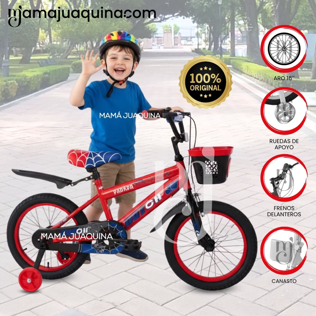 Bicicleta Para Niño Aro 16 «SPYDER PARK» Edición Limitada Rojo