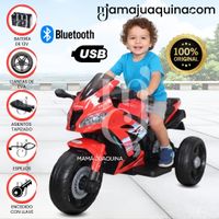 Trimoto a Batería para Niños «TRI NINJA » de Lujo  Rojo