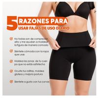 Short Faja Levanta Gluteos Con Varilla De Microfibra XL/2XL